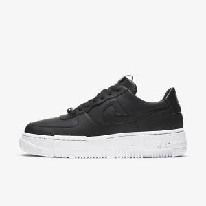 Women's Nike Air Force 1 Pixel Trainers Black / White / Black | NK397AKR