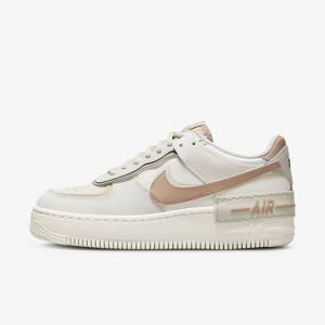 Women's Nike Air Force 1 Shadow Trainers Khaki / Light Beige | NK576UPX