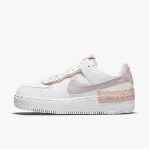 Women's Nike Air Force 1 Shadow Trainers White / Pink / Rose / Grey | NK742RZG