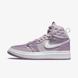 Women's Nike Air Jordan 1 Acclimate Trainers Purple / Grey / White | NK853BJQ