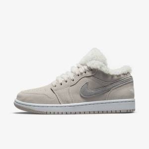 Women's Nike Air Jordan 1 Low SE Trainers Grey / Grey / White | NK158CQJ