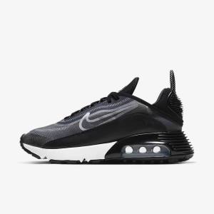 Women's Nike Air Max 2090 Trainers Black / Metal Silver / White | NK981EPA