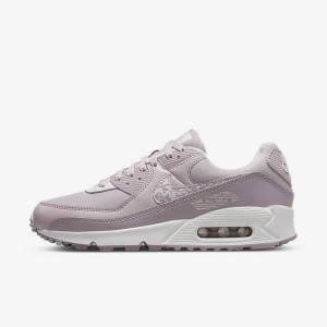 Women's Nike Air Max 90 Trainers Purple / White | NK169CAW