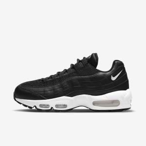 Women's Nike Air Max 95 Trainers Black / White | NK465ZJE