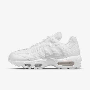 Women's Nike Air Max 95 Trainers White / Metal Silver / White | NK902YGM