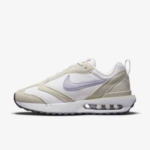 Women's Nike Air Max Dawn Trainers White / Light Beige / Black / Purple | NK915IAU