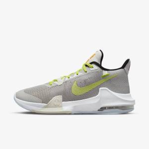 Women's Nike Air Max Impact 3 Basketball Shoes Grey / Green | NK703VCT