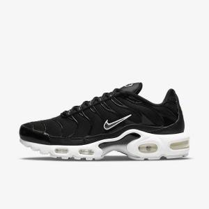 Women's Nike Air Max Plus Trainers Black / White | NK190IMD