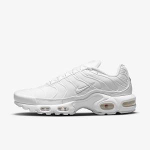 Women's Nike Air Max Plus Trainers White / Platinum / White | NK592PCT