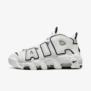 Women's Nike Air More Uptempo Trainers White / Black | NK301URF