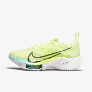 Women's Nike Air Zoom Tempo NEXT% Road Running Shoes White / Green / Turquoise / Turquoise | NK287FVU