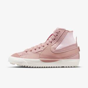 Women's Nike Blazer Mid 77 Jumbo Trainers Pink / Rose | NK601KRE