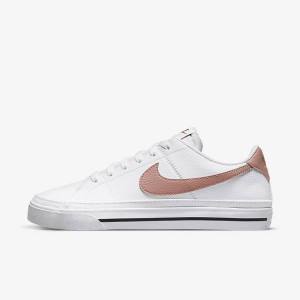 Women's Nike Court Legacy Next Nature Trainers White / Orange / Black / Rose | NK468QRI