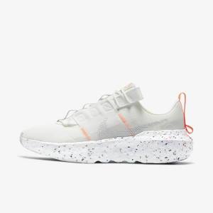 Women's Nike Crater Impact Trainers White / Platinum / Grey | NK492QDA