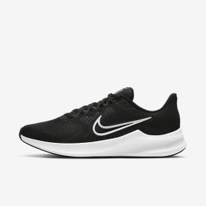 Women's Nike Downshifter 11 Road Running Shoes Black / Dark Grey / White | NK635UTP