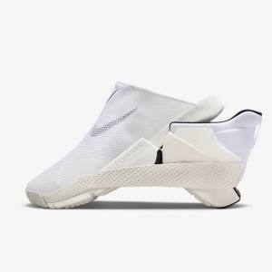 Women's Nike Go FlyEase Trainers White / Black | NK748QFK