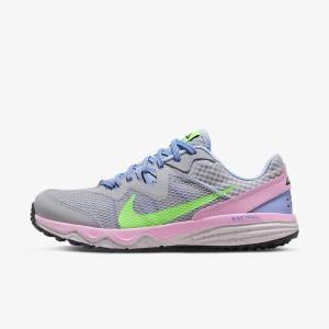 Women's Nike Juniper Trail Trail Running Shoes Grey / Light Blue / Pink / Green | NK587RKV