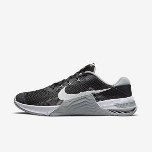 Women's Nike Metcon 7 Training Shoes Black / Grey / White / Platinum | NK987MED