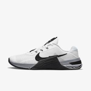 Women's Nike Metcon 7 Training Shoes White / Grey / Platinum / Black | NK238NXO