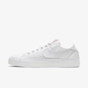 Women's Nike NikeCourt Legacy Canvas Trainers White | NK104VBU