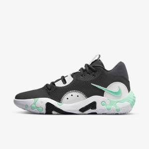 Women's Nike PG 6 Basketball Shoes Black / White / Mint | NK971IJD