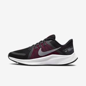 Women's Nike Quest 4 Road Running Shoes Black / Dark Grey / White | NK105GTR