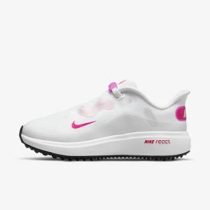 Women's Nike React Ace Tour Golf Shoes White / Black / Pink | NK856JUQ