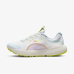 Women's Nike React Escape Run Road Running Shoes White / Green / Multicolor | NK341RYI