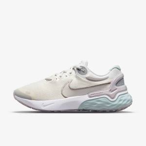 Women's Nike Renew Run 3 Premium Road Running Shoes Metal / Grey | NK423TPU