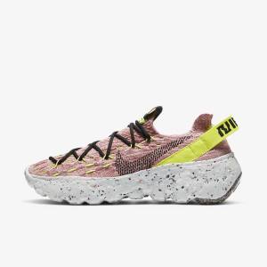 Women's Nike Space Hippie 04 Trainers Lemon / Light Pink / Black | NK326TWC