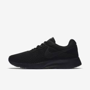 Women's Nike Tanjun Trainers Black / White | NK729JQV