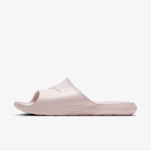 Women's Nike Victori One Shower Slides Rose / Rose / White | NK925ZNT