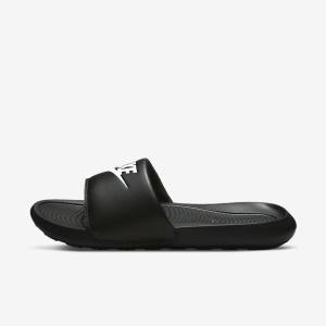 Women's Nike Victori One Slides Black / White | NK748ZOH