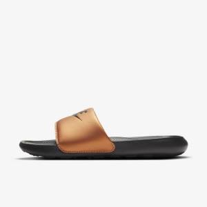 Women's Nike Victori One Slides Black / Metal Copper / Black | NK964OHI