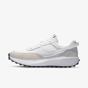 Women's Nike Waffle Debut Trainers White / Black / Orange | NK679GYE