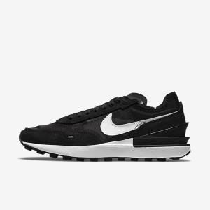 Women's Nike Waffle One Trainers Black / Orange / White | NK275OUN