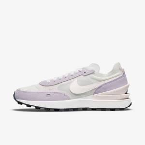 Women's Nike Waffle One Trainers White / Light Pink | NK830MTI