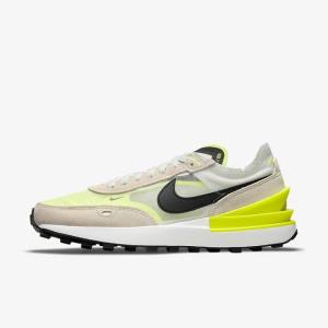 Women's Nike Waffle One Trainers White / Black | NK845HXM