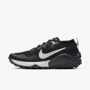 Women's Nike Wildhorse 7 Trail Running Shoes Black / Dark Grey / Platinum | NK083ICB