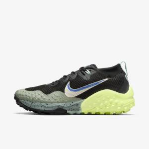 Women's Nike Wildhorse 7 Trail Running Shoes Olive / Light Lemon | NK936AXD