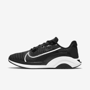 Women's Nike ZoomX SuperRep Surge Endurance Class Training Shoes Black / White | NK450TYW