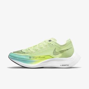 Women's Nike ZoomX Vaporfly Next% 2 Road Racing Running Shoes Black / Metal Gold / White | NK682YNM